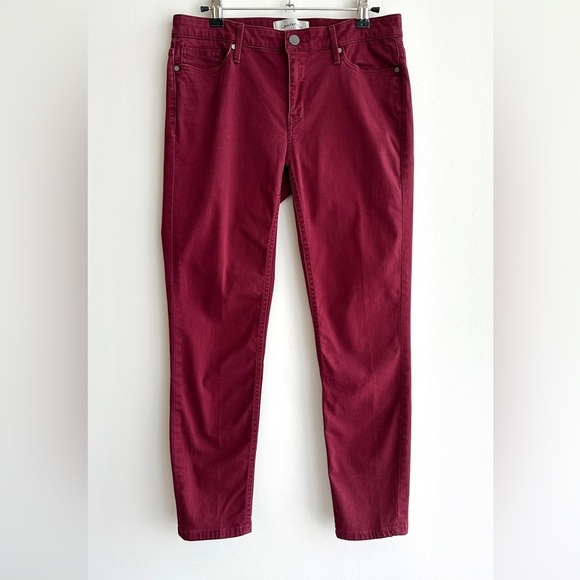 Calvin Klein Jeans Red/Burgundy Skinny Ankle Pants, Size 8 - Picture 1 of 16